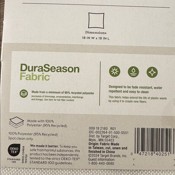 Threshold Cream Outdoor Pillow Cover - Picture 3 of 4